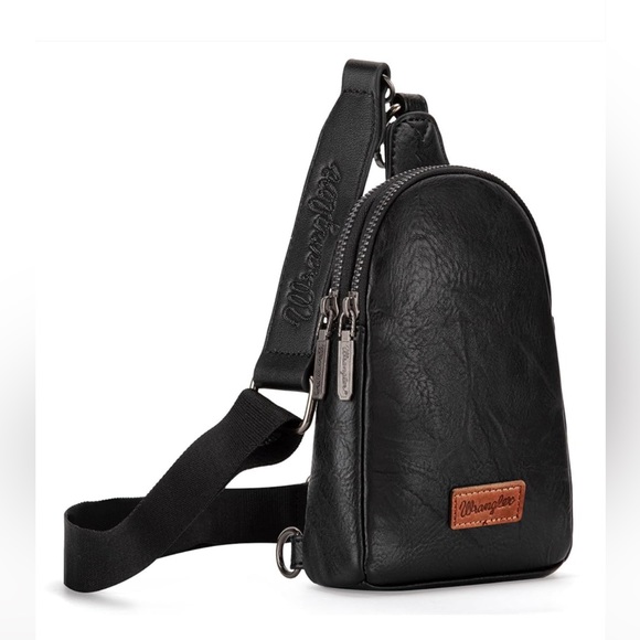 Montana West Handbags - Wrangler Sling Bag/Crossbody/Chest Bag - Black